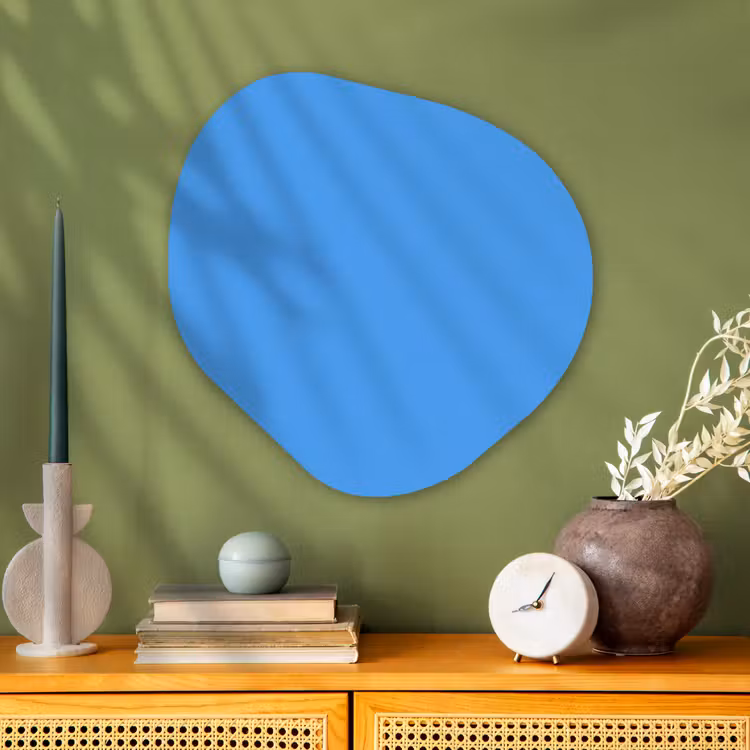 Bright - Azure - Blauw Wandcirkel Organisch Aluminium middel 851 -sfeer2