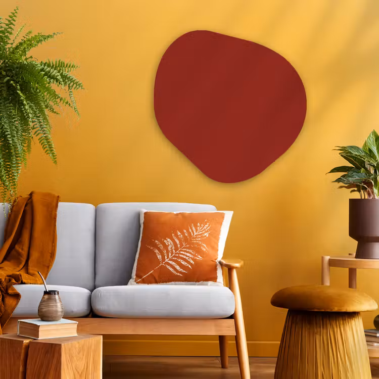 Burnt - Copper - Rood Wandcirkel Organisch Aluminium middel 851 -sfeer4