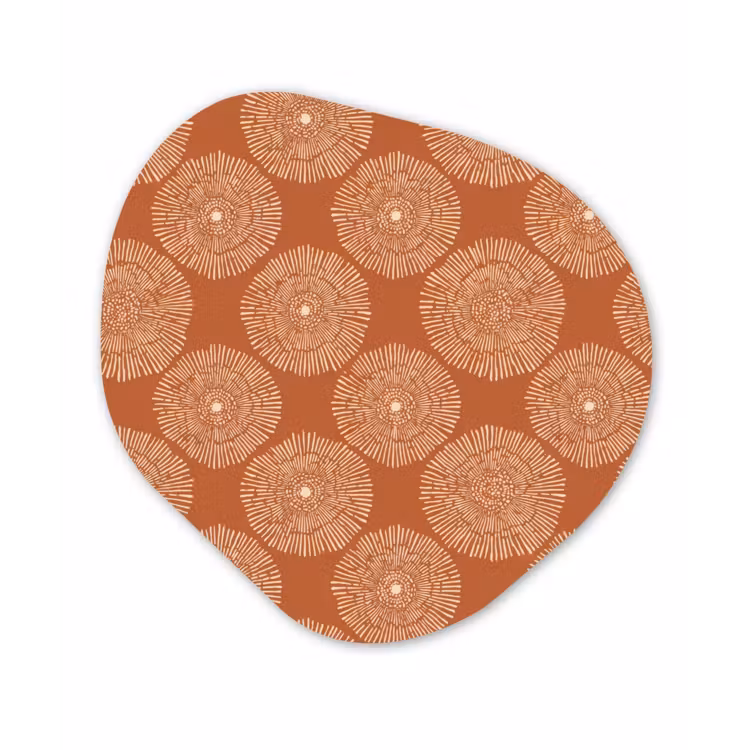 Cirkels - Grafisch - Patroon - Terracotta Wandcirkel Organisch Aluminium middel 851 -3d