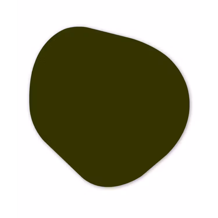Dark - Olive - Groen Wandcirkel Organisch Aluminium middel 851 -3d
