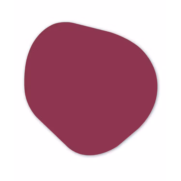 Deep - Rasberry - Rood Wandcirkel Organisch Aluminium middel 851 -3d