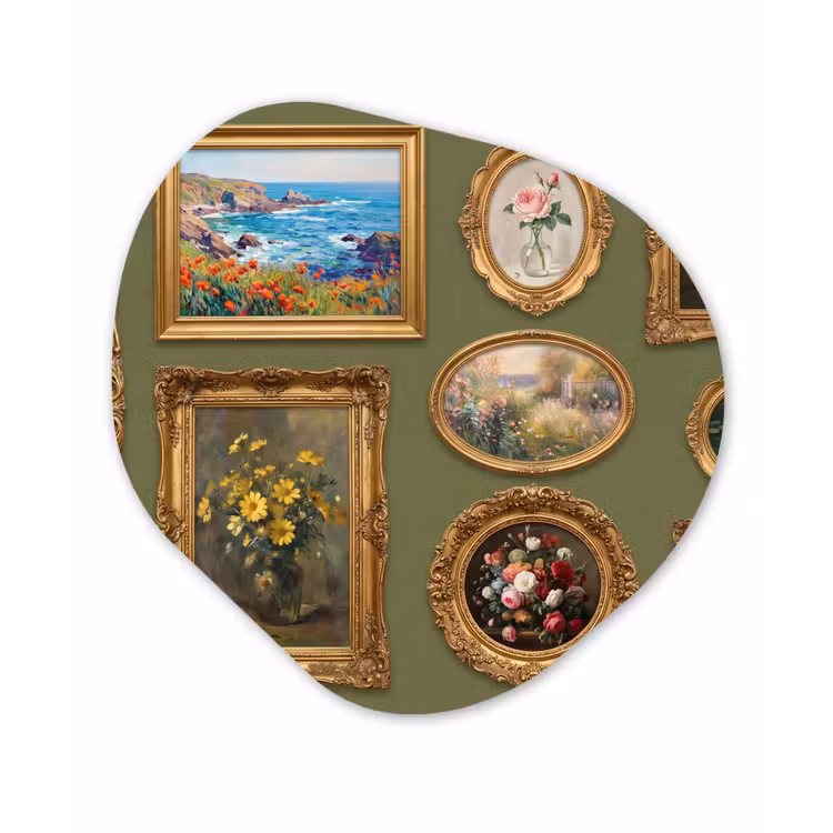 Hert - Bos - Natuur - Klassiek - Dieren Wandcirkel Organisch Aluminium middel -3d