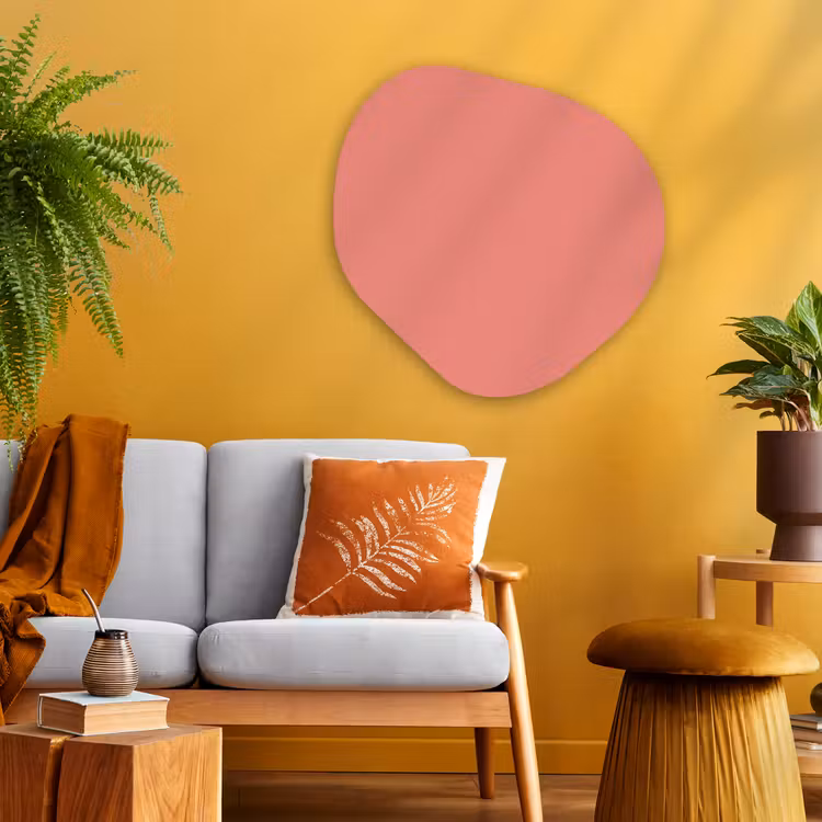 Dusty - Peach - Koraal Wandcirkel Organisch Aluminium middel 851 -sfeer4