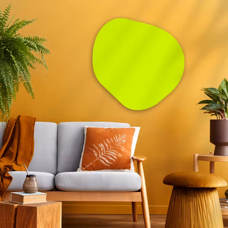 Electric - Lemon - Geel Wandcirkel Organisch Aluminium middel 851 -sfeer4