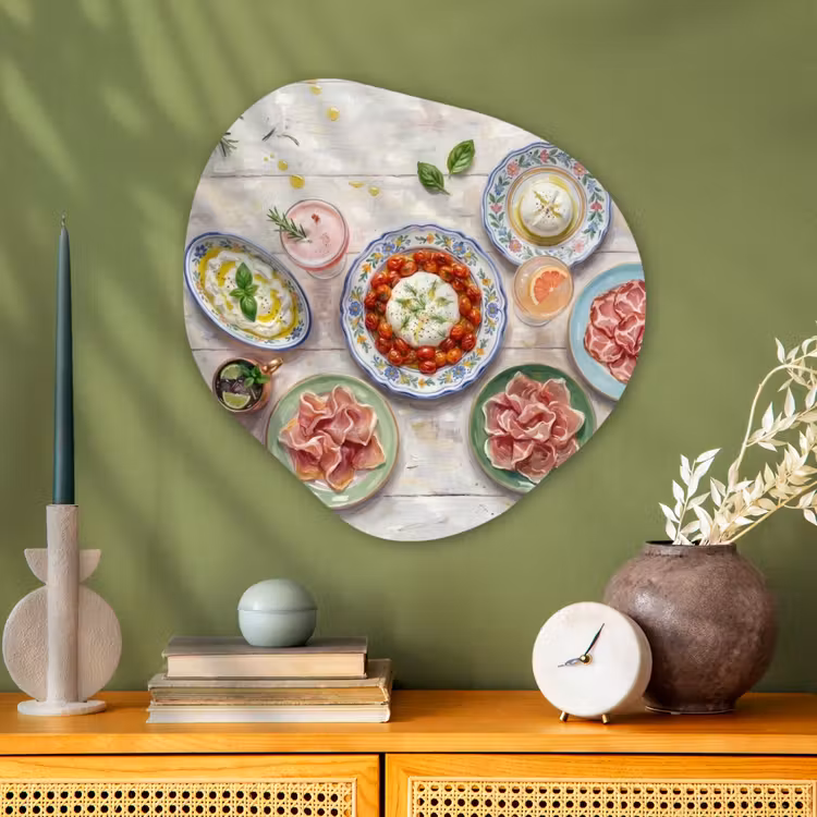 Eten - Tafel - Divers - Modern Wandcirkel Organisch Aluminium middel -sfeer2