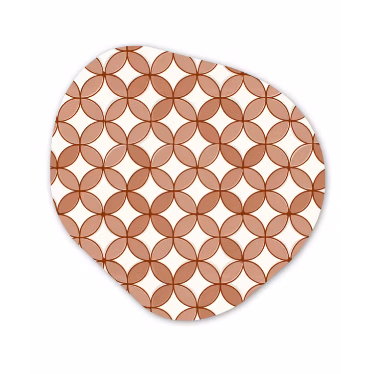Geometrisch - Cirkels - Modern - Terracotta Wandcirkel Organisch Aluminium middel 851 -3d
