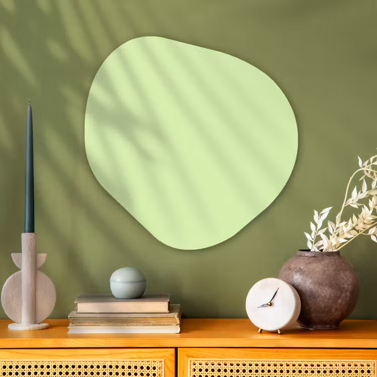 Light - Lime - Groen Wandcirkel Organisch Aluminium middel 851 -sfeer2