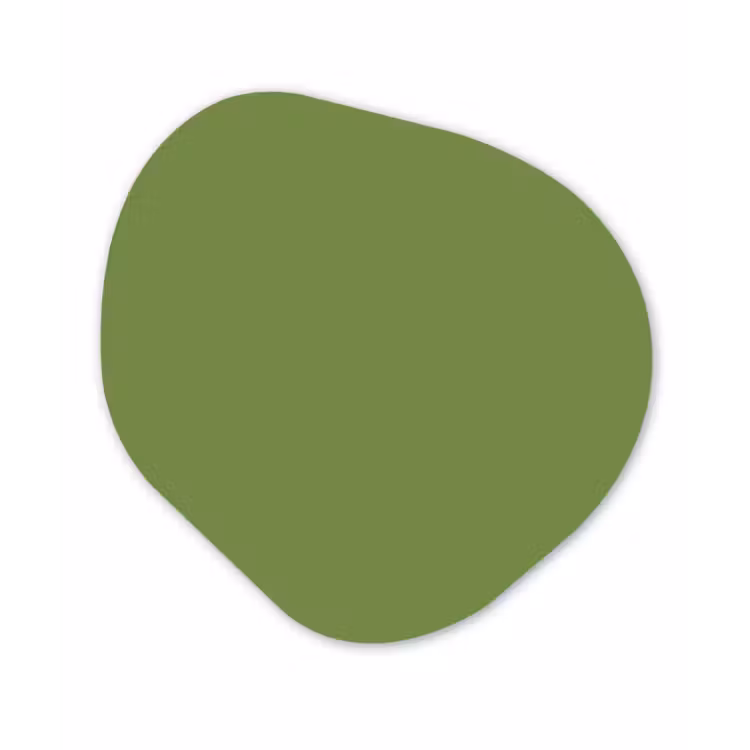 Moss - Green - Groen Wandcirkel Organisch Aluminium middel 851 -3d