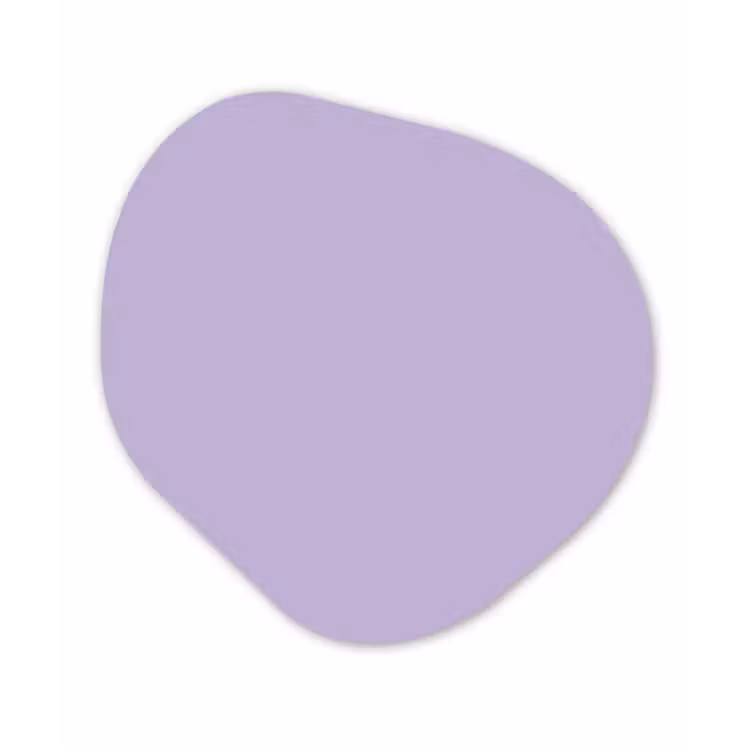 Pastel - Lilac - Paars Wandcirkel Organisch Aluminium middel 851 -3d