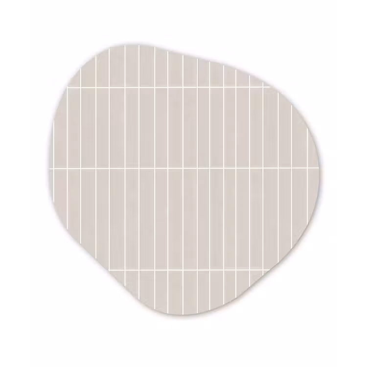 Patroon - Tegels - Zand Wandcirkel Organisch Aluminium middel 851 -3d