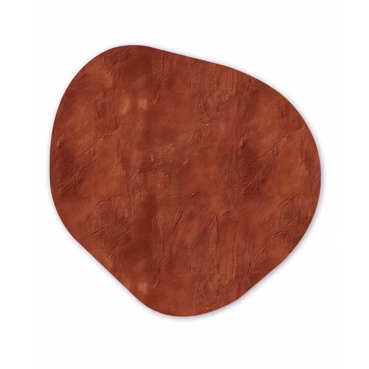 Stucwerk - Textuur - Terracotta Wandcirkel Organisch Aluminium middel 851 -3d