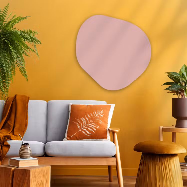 Soft - Blush - Roze Wandcirkel Organisch Aluminium middel 851 -sfeer4