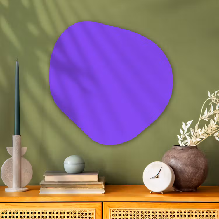 Vivid - Violet - Paars Wandcirkel Organisch Aluminium middel 851 -sfeer2