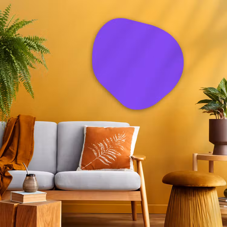 Vivid - Violet - Paars Wandcirkel Organisch Aluminium middel 851 -sfeer4