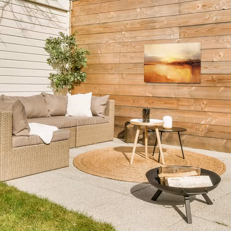 Abstract - Bruin - Modern - Herfst kleuren Tuinposter op houten frame 2 cm dik klein -sfeer2