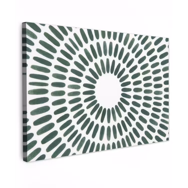 Abstract - Cirkel - Patroon - Modern - Groen Tuinposter op houten frame 2 cm dik klein -3d