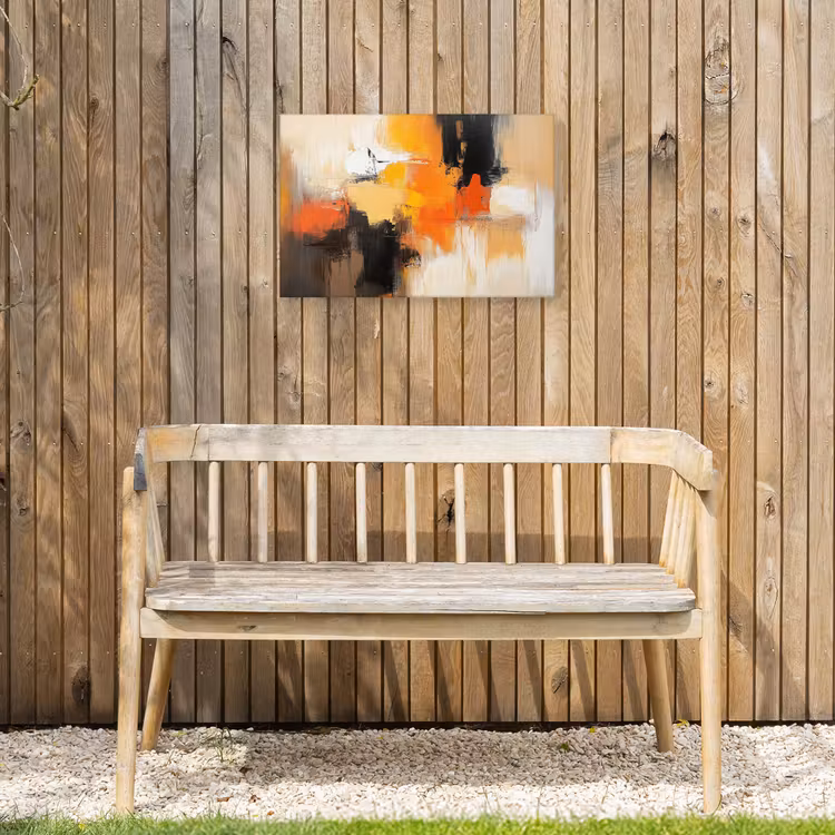 Abstract - Modern - Verflook - Herfst kleuren - Oranje Tuinposter op houten frame 2 cm dik klein -sfeer4