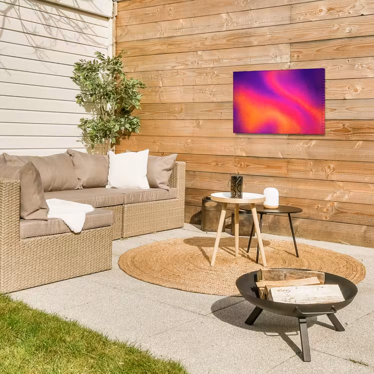 Abstract - Patroon - Kleurverloop Tuinposter op houten frame 2 cm dik klein -sfeer2