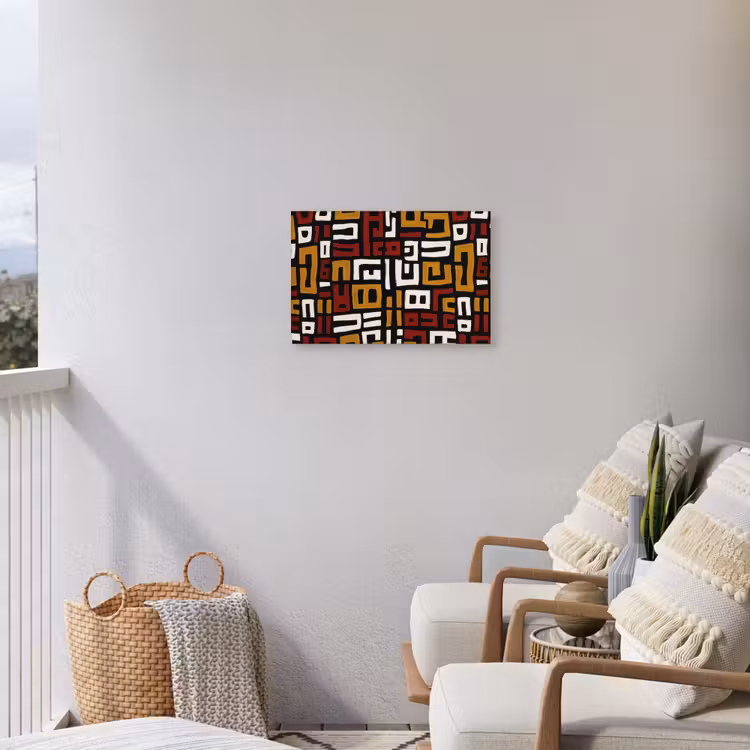 Abstract - Patroon - Rood Tuinposter op houten frame 2 cm dik klein -sfeer1
