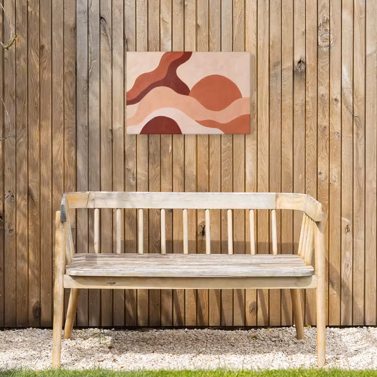 Abstract - Vormen - Organisch - Aardetinten - Modern Tuinposter op houten frame 2 cm dik klein -sfeer4