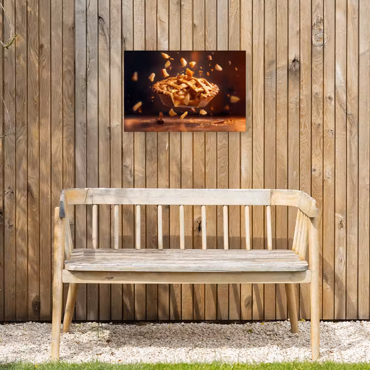 Appel - Taart - Warm - Eten Tuinposter op houten frame 2 cm dik klein -sfeer4