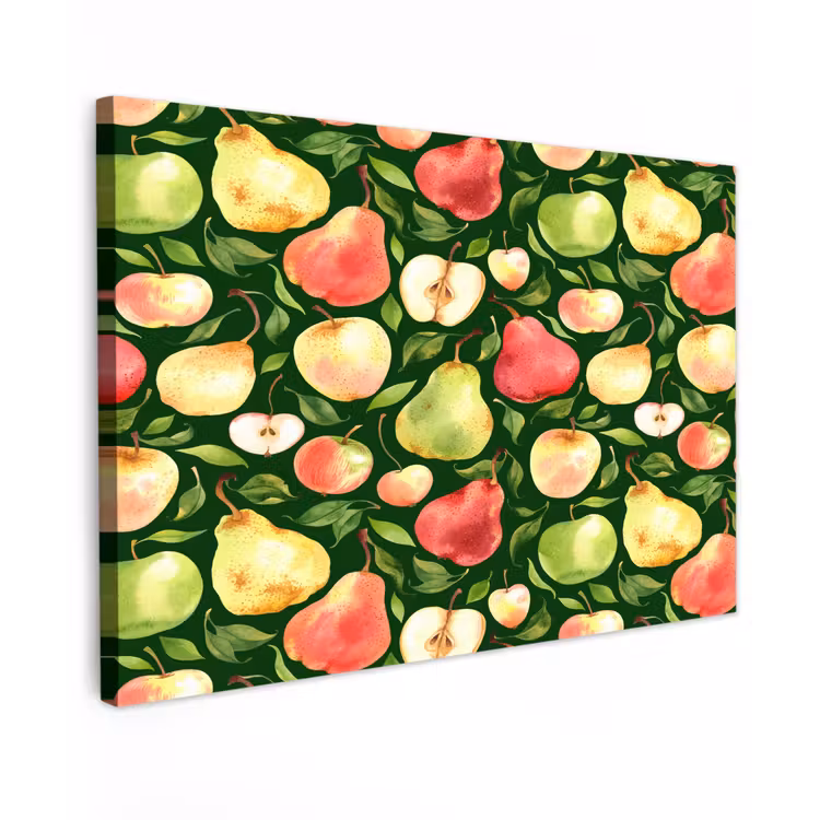Appels - Peren - Fruit - Groen Tuinposter op houten frame 2 cm dik klein 845 -3d