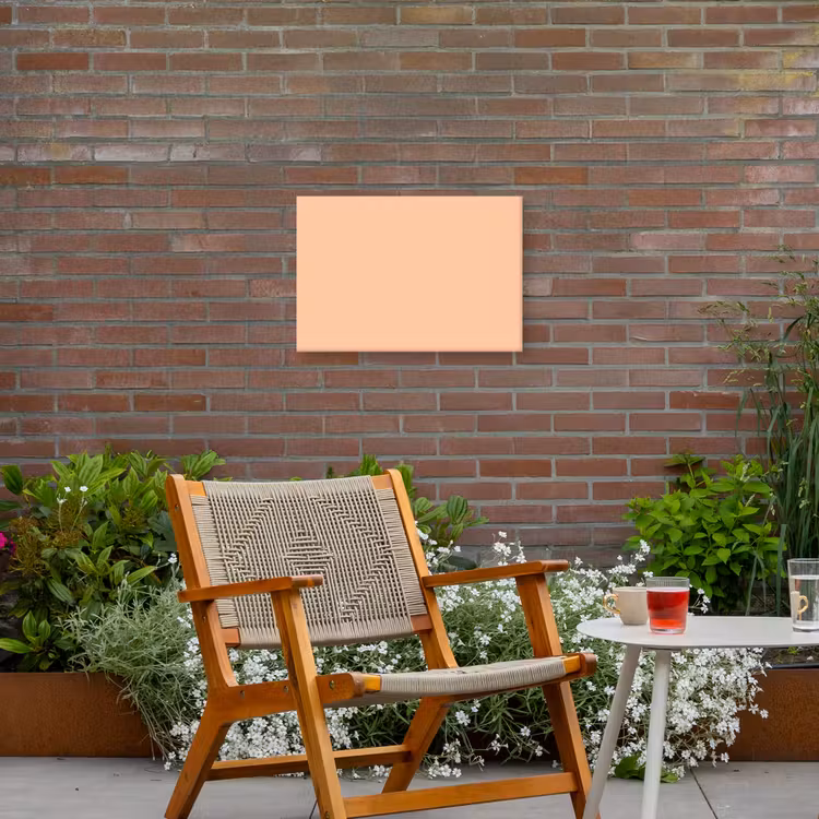 Apricot - Blush - Nude Tuinposter op houten frame 2 cm dik klein 845 -sfeer3