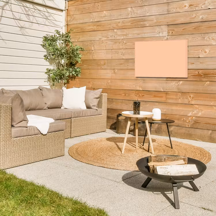 Apricot - Blush - Nude Tuinposter op houten frame 2 cm dik klein 845 -sfeer2