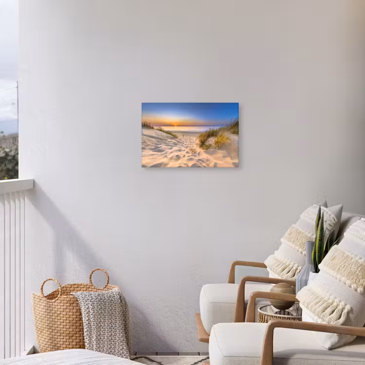 Avondrust aan Zee Tuinposter op houten frame 2 cm dik klein -sfeer1
