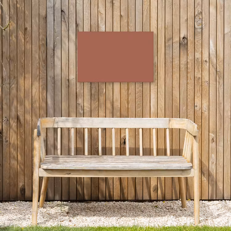 Baked - Earth - Oranje Tuinposter op houten frame 2 cm dik klein 845 -sfeer4