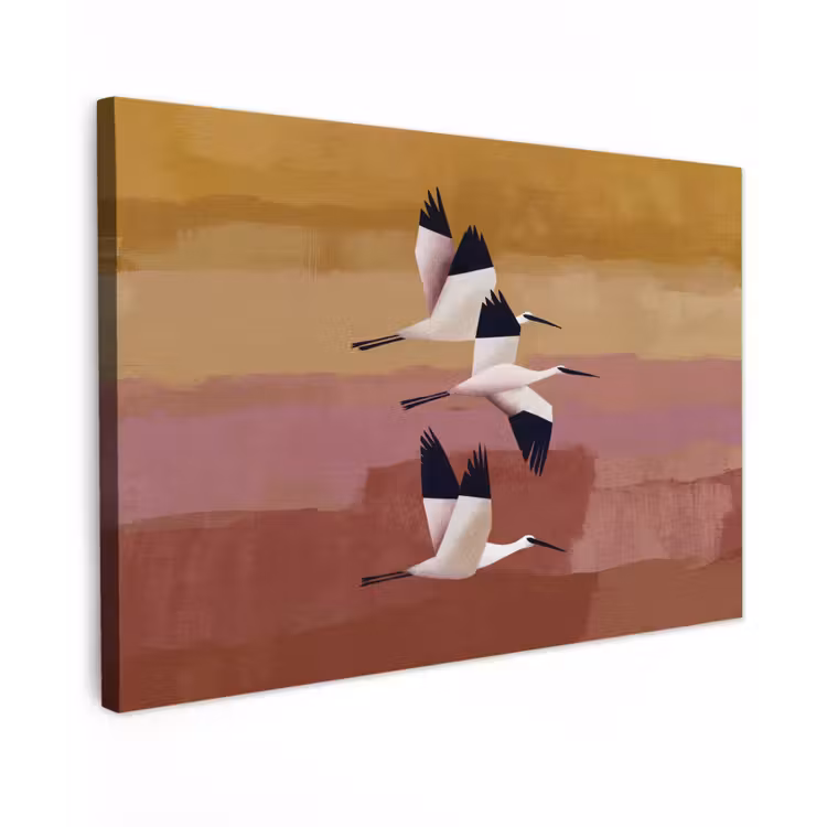 Vogels - Snavel - Abstract Tuinposter op houten frame 2 cm dik klein -3d