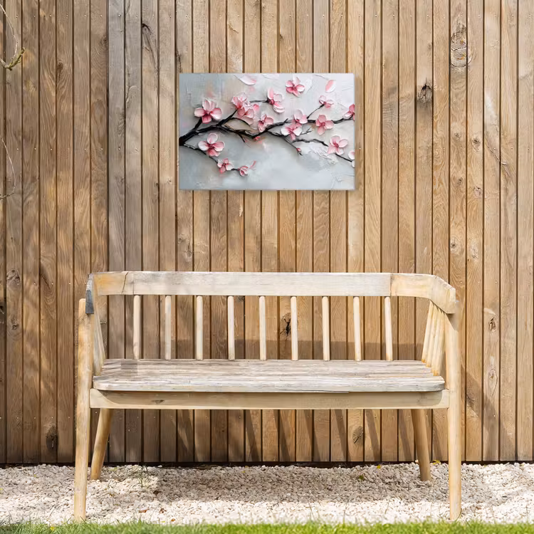 Bloesem - Kunstzinnig - Roze - Sakura Tuinposter op houten frame 2 cm dik klein -sfeer4