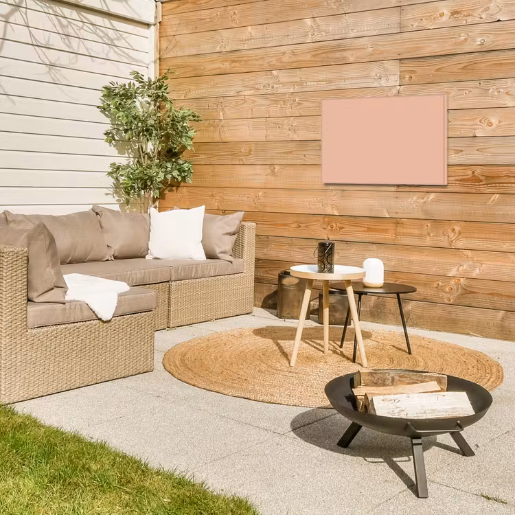 Blush - Terracotta - Nude Tuinposter op houten frame 2 cm dik klein 845 -sfeer2