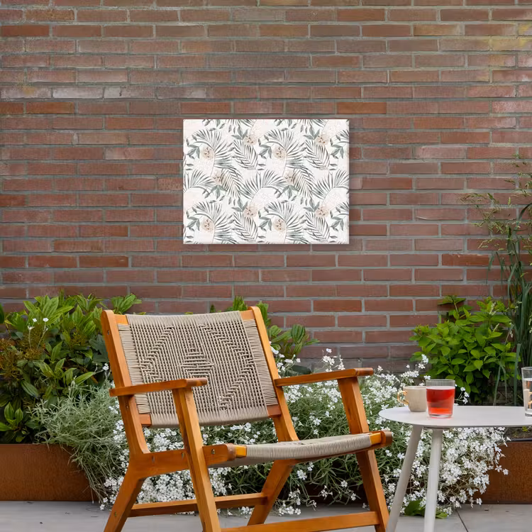 Boho - Jungle - Bloemen - Bladeren Tuinposter op houten frame 2 cm dik klein -sfeer3