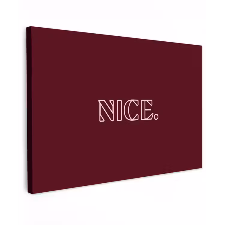 Bordeaux - Nice - minimalistisch Tuinposter op houten frame 2 cm dik klein -3d