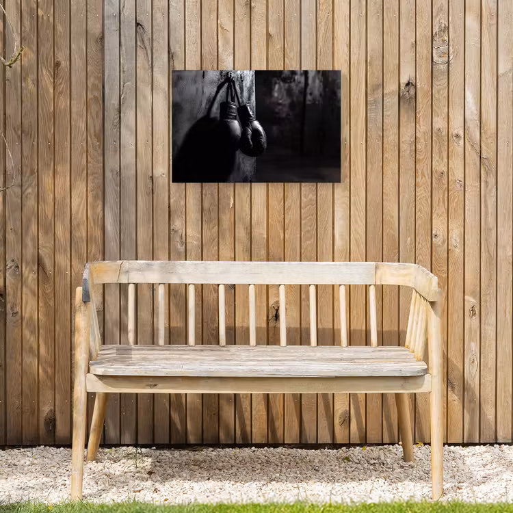 Bokshandschoenen - Muur - Duister - Zwart Tuinposter op houten frame 2 cm dik klein -sfeer4