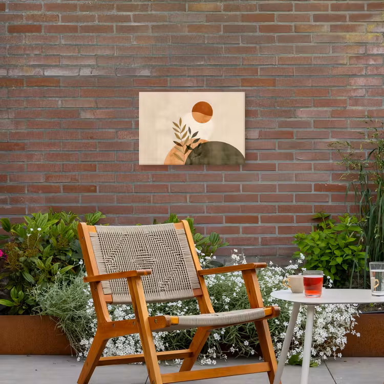 Takken - Vormen - Abstract Tuinposter op houten frame 2 cm dik klein -sfeer3