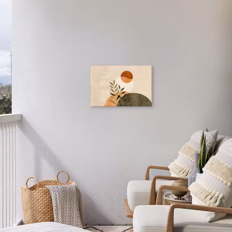 Takken - Vormen - Abstract Tuinposter op houten frame 2 cm dik klein -sfeer1