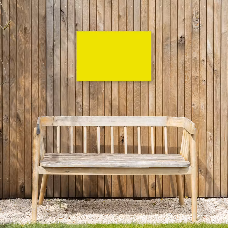 Bright - Canary - Geel Tuinposter op houten frame 2 cm dik klein 845 -sfeer4