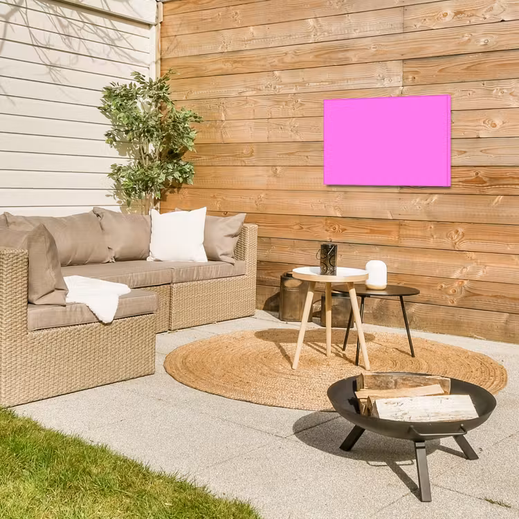 Bright - Orchid - Roze Tuinposter op houten frame 2 cm dik klein 845 -sfeer2