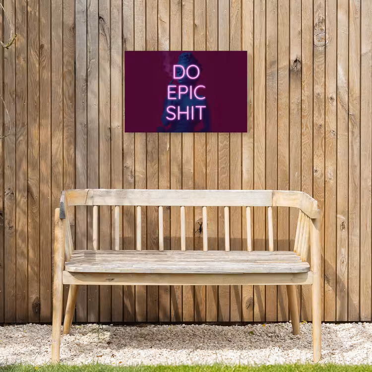 Buste - Neon - LED - Letters Tuinposter op houten frame 2 cm dik klein -sfeer4
