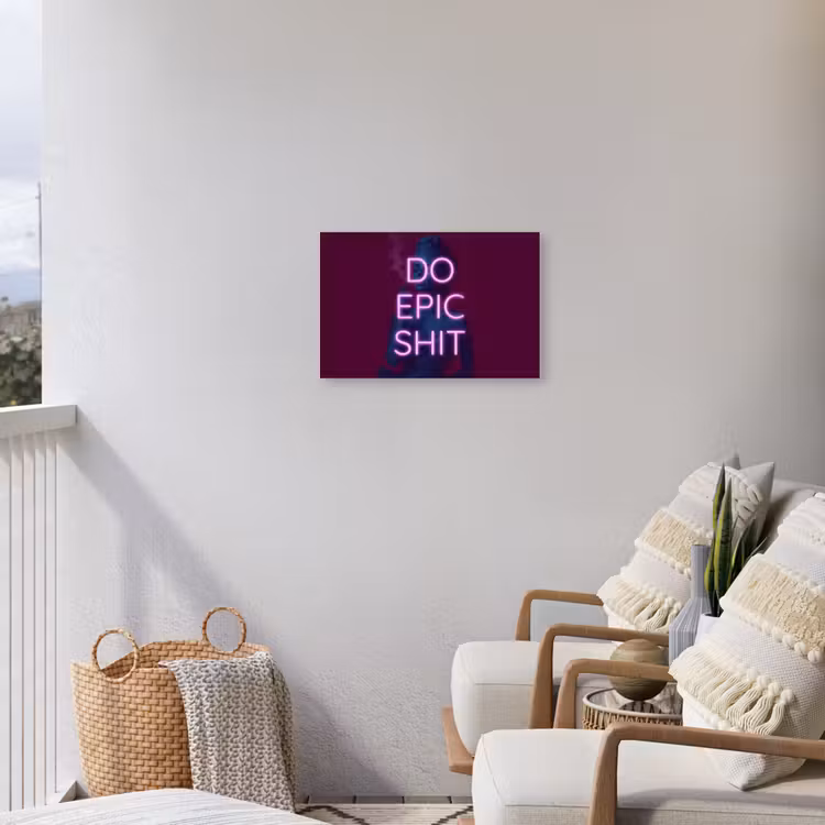 Buste - Neon - LED - Letters Tuinposter op houten frame 2 cm dik klein -sfeer1
