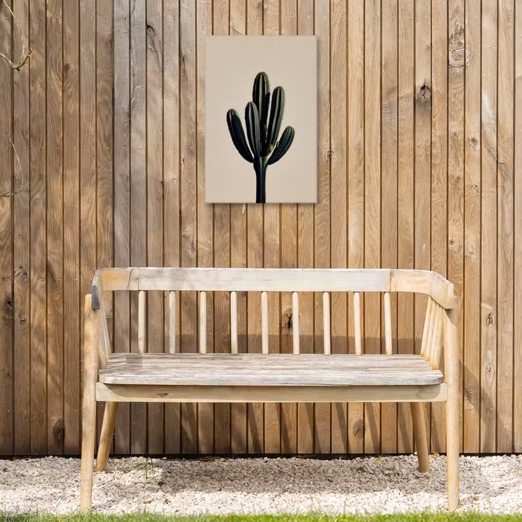 Cactus - Subtiel - Groen Tuinposter op houten frame 2 cm dik klein -sfeer4