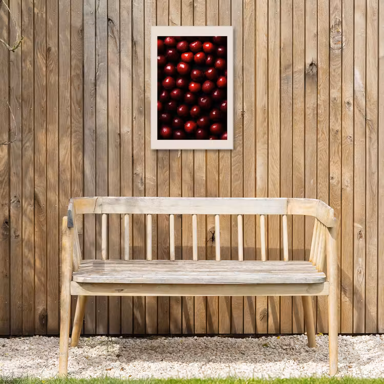 Kersen - Rood Tuinposter op houten frame 2 cm dik klein -sfeer4