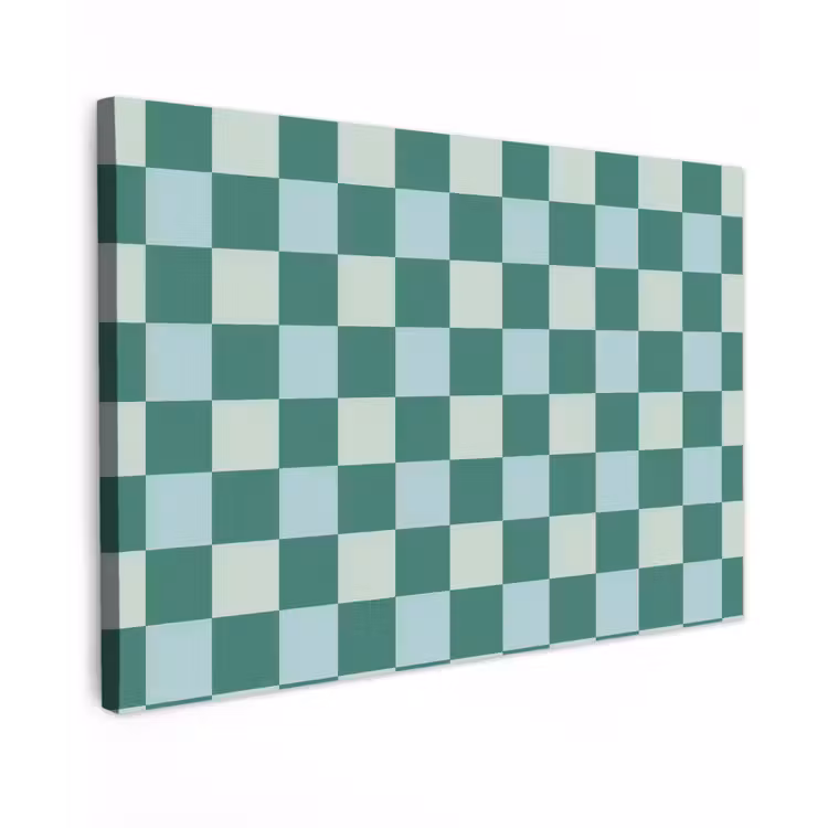 Schaak - Klassiek - Groen Tuinposter op houten frame 2 cm dik klein 845 -3d