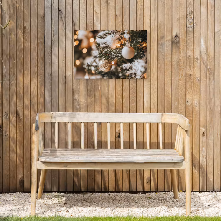 Kerst - Kerstboom - Winter - Binnen - Sneeuw Tuinposter op houten frame 2 cm dik klein -sfeer4