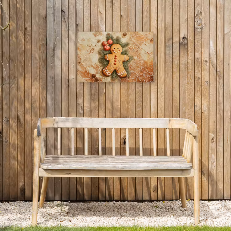 Kerstmis - Koekje - Poppetje - Speculaas Tuinposter op houten frame 2 cm dik klein -sfeer4
