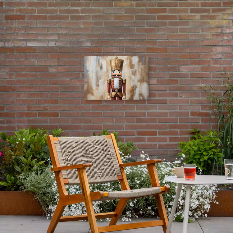 Kerst - Poppetje - Abstract Tuinposter op houten frame 2 cm dik klein -sfeer3