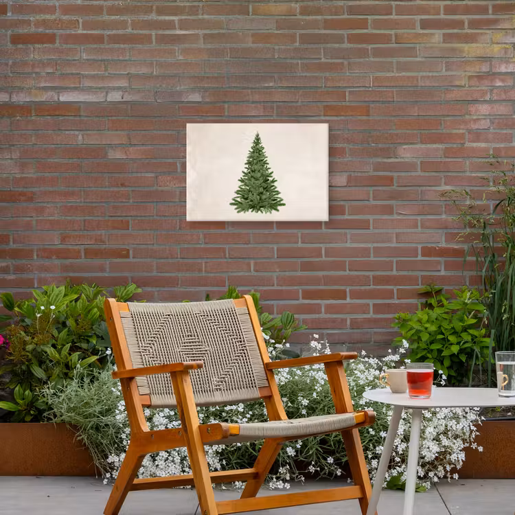 Kerstboom - Groen - Kerstmis - Feestdagen Tuinposter op houten frame 2 cm dik klein -sfeer3