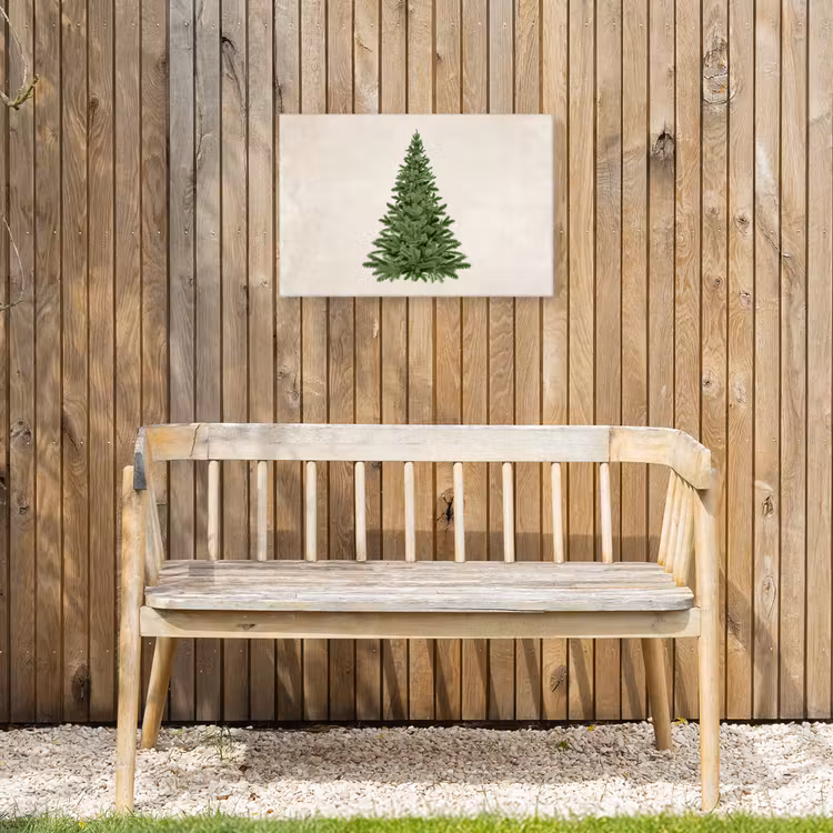 Kerstboom - Groen - Kerstmis - Feestdagen Tuinposter op houten frame 2 cm dik klein -sfeer4